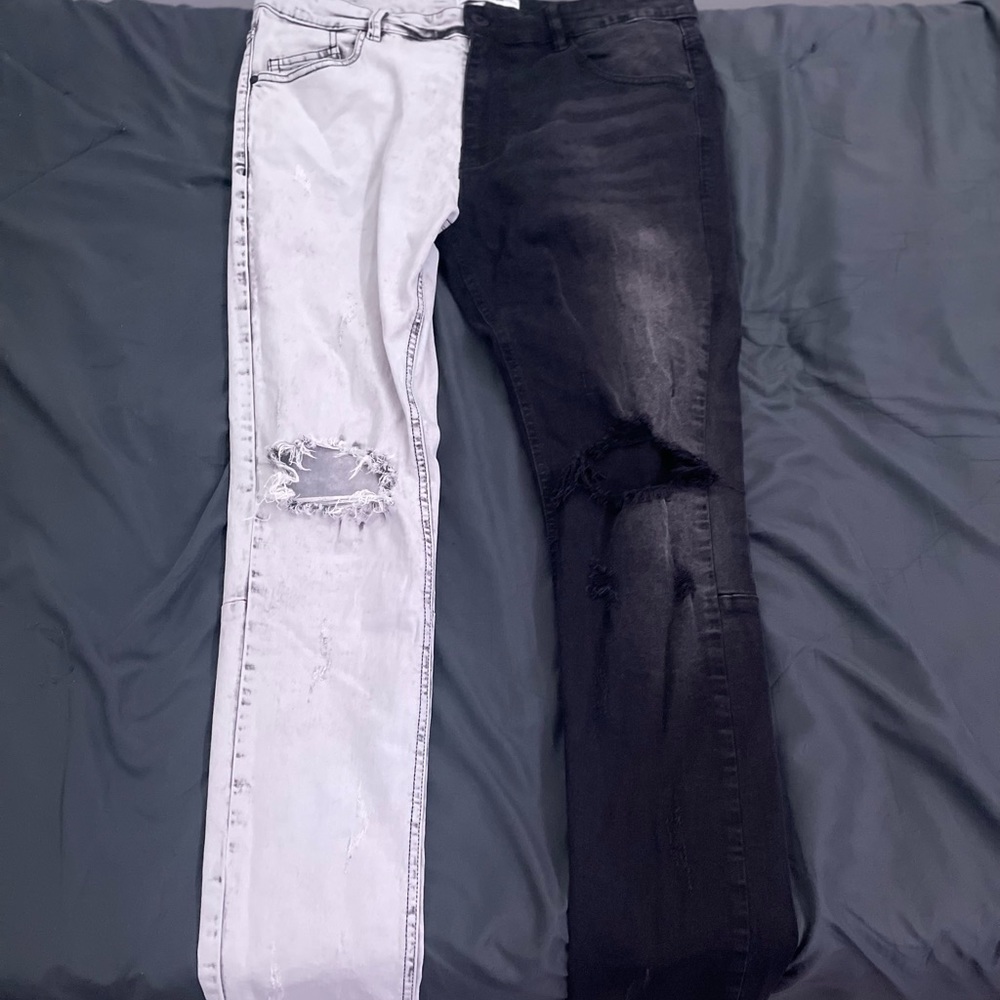 Fashion nova black grey jeans